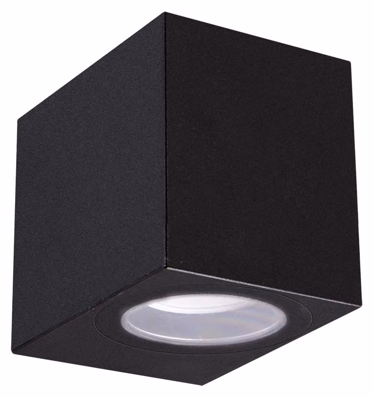 Strühm 04018 Lampada da parete per esterni 'GAMP GU10 D BLACK' LED, IP54, adatta per uso esterno, sorgente luminosa sostituibile