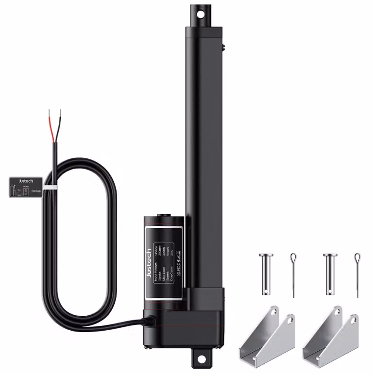Attuatore lineare elettrico - Forza di spinta: 3000N - Corsa: 200mm - Motore a corrente continua 12V
