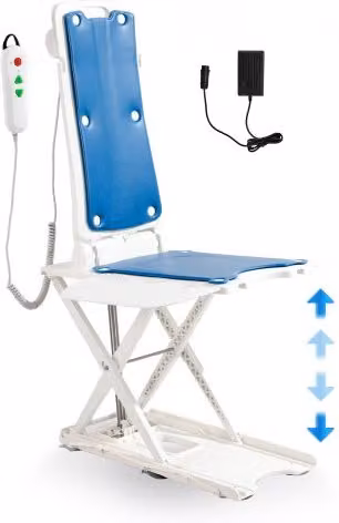 Seggiovia Elettrica VEVOR Blu con Altezza Regolabile e Inclinazione a 45 Gradi per Sollevamento Anziani con Supporto fino a 140 kg