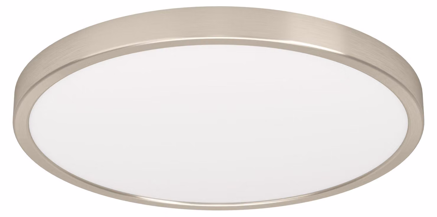 EGLO LED a soffitto Fueva 6, lampada a soffitto rotonda, lampada a plafone in metallo argentato e plastica bianca, illuminazione a soffitto bianco caldo-bianco freddo, ⌀ 39 cm