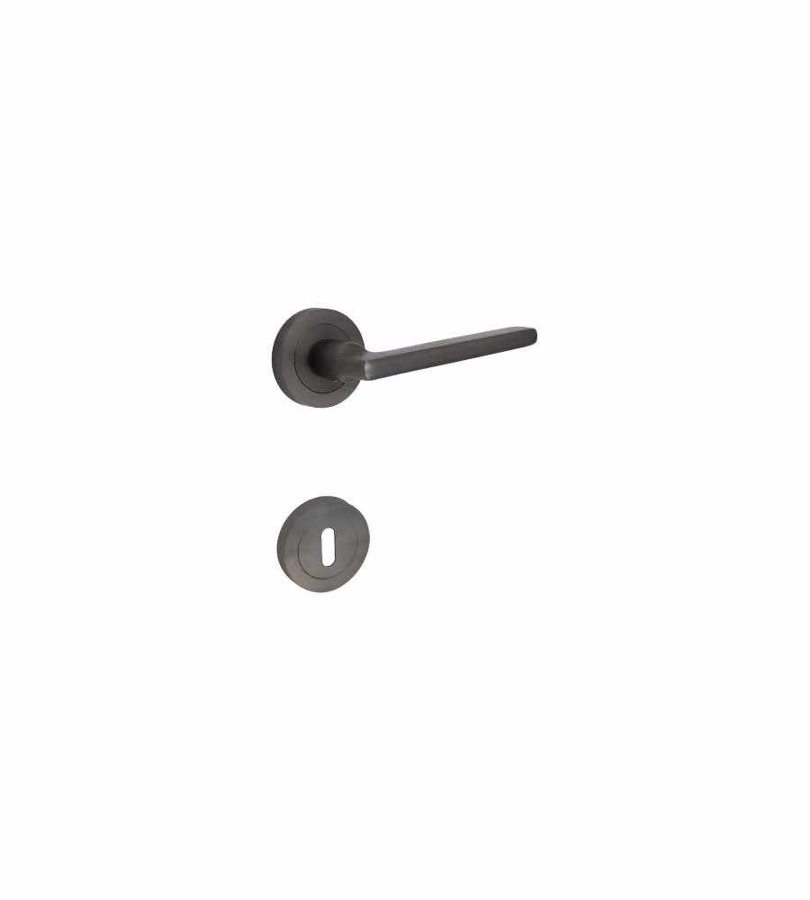 Maniglia Chicca Con Rosette Patent Alluminio Antracite