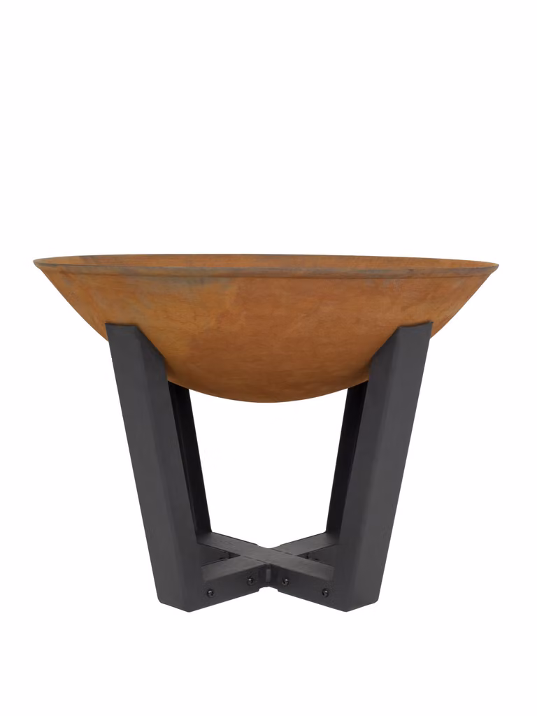 BUSCHBECK ciotola per fuoco Icarus dimensioni grandi L68 x L68 x H50 cm effetto ruggine