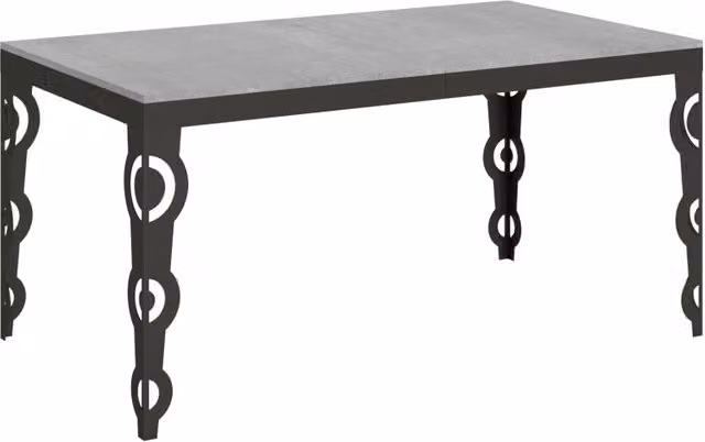 Tavolo allungabile 90x160/420 cm Karayan Evolution Cemento telaio Antracite