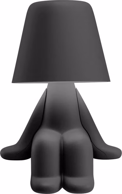 Qeeboo Sweet Brothers Sam Lampada da tavolo ricaricabile LED con controllo touch in nero