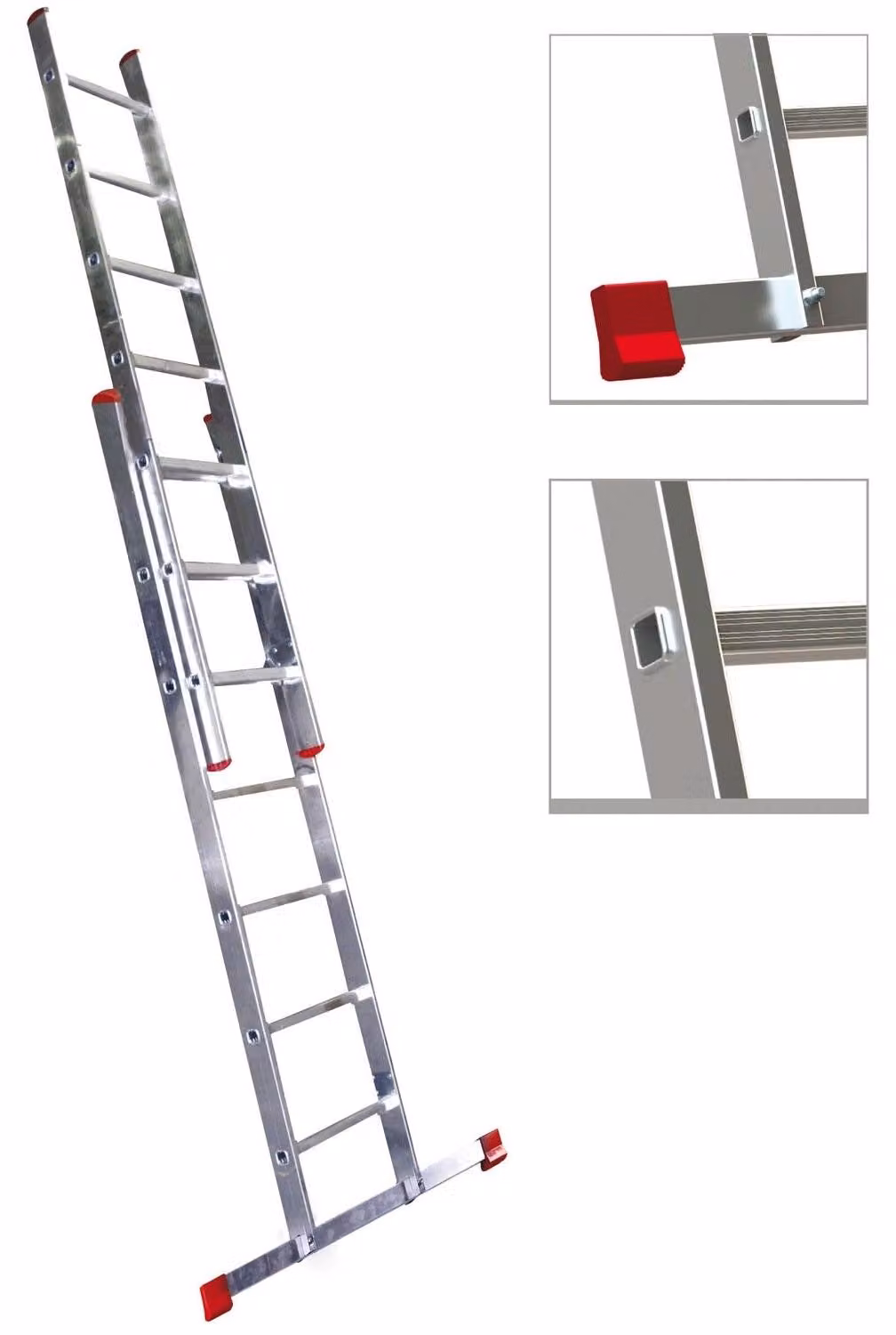 Scala regolabile Step Up duplici in alluminio con sistema ad incastro - 2x12 gradini