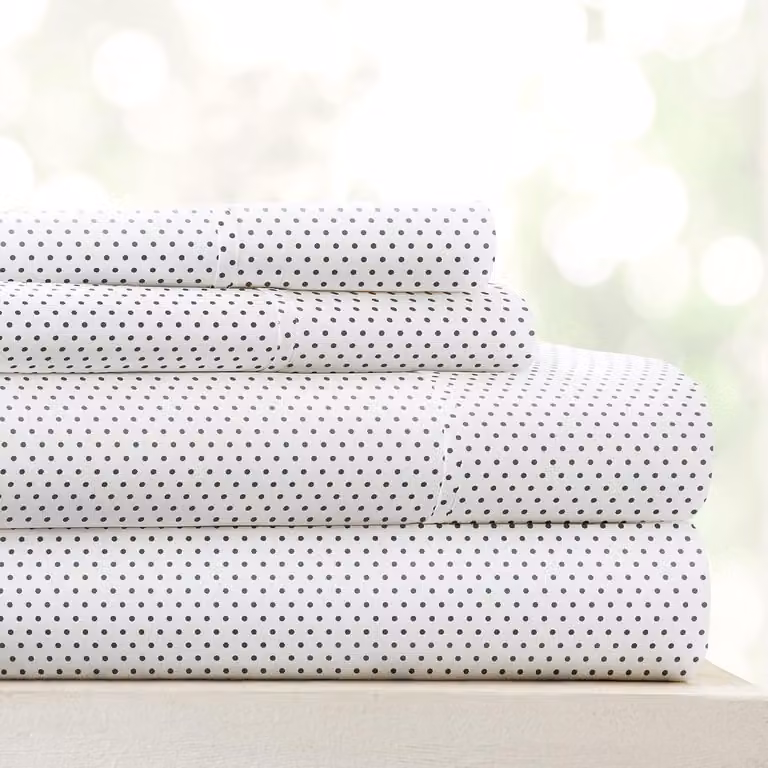 Set di lenzuola per letto matrimoniale, dormi meglio che mai con queste lenzuola ultra-morbide e fresche, gli angoli profondi si adattano a materassi fino a 40 cm
