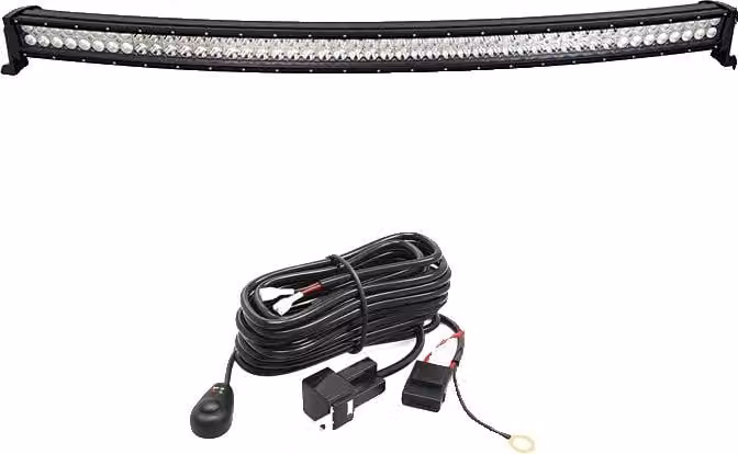 Barra luminosa, forma curva, disposizione a doppia fila, 288 W con kit cavi