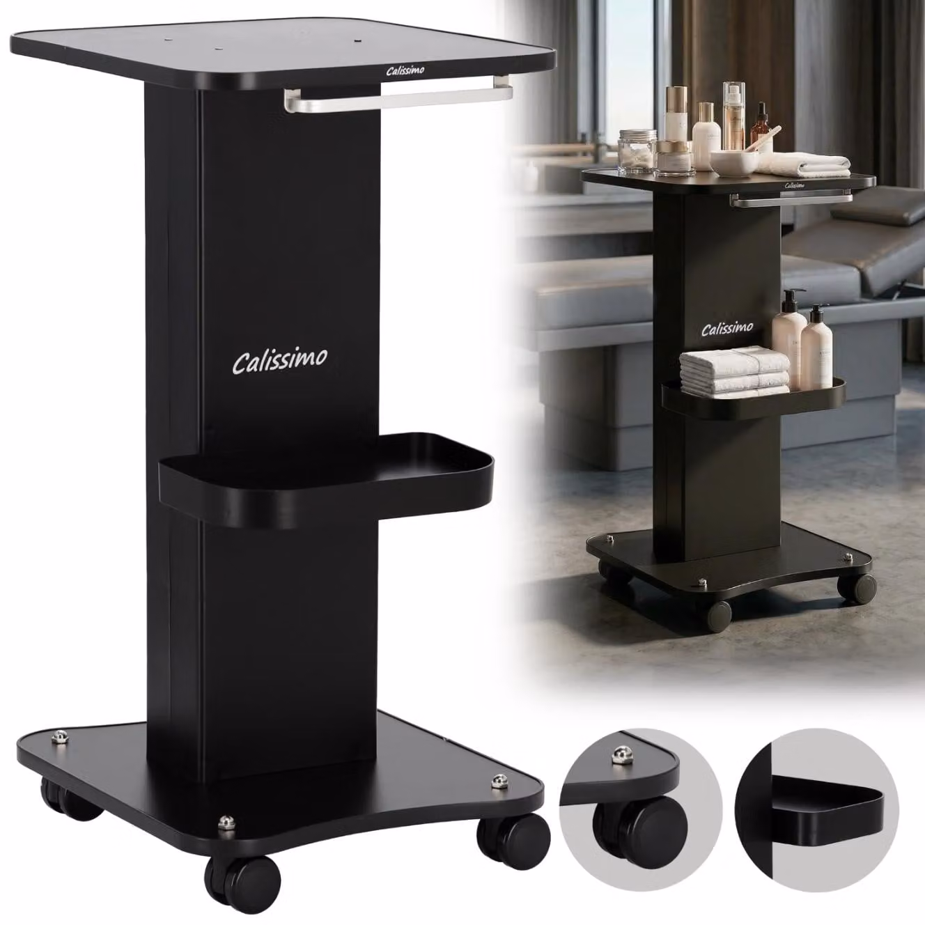 Assistente cosmetico parrucchiere per salone per attrezzature cosmetiche armadietto universale carrello tavolo su ruote MDF con plastica