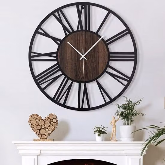 Orologio da Parete Grande con Suono di Goccia, 60 CM/24 Pollici Stile, Silenzioso, Funziona con Batterie, Moderno, Extra Grande, Orologio da Parete Retro Vintage Extra Grande per Salotto, Camera da Letto e Cucina