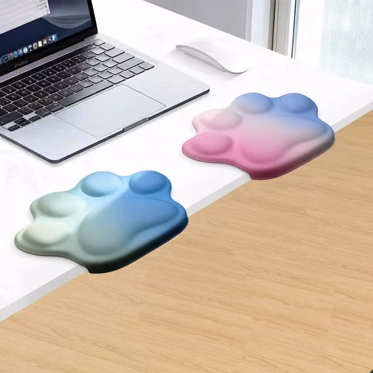 Set di supporti ergonomici per polsi, ideali per l'uso alla scrivania