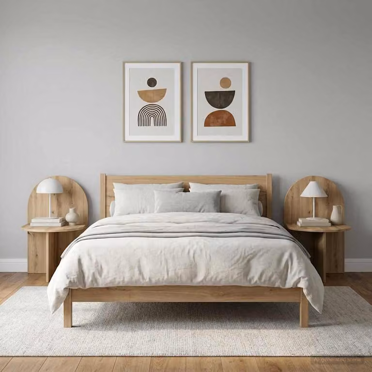 Set di 2 comodini moderni vidaXL in rovere marrone opaco L 48 cm x P 49 cm x H 65 cm