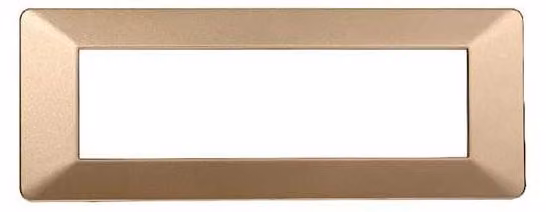 Placca compatibile Vimar Plana 7 moduli plastica colore oro Ettroit EV83711