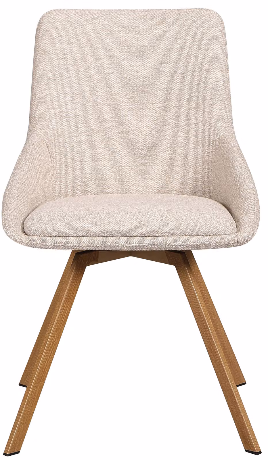 Selsey Yanii - Sedia girevole per sala da pranzo, tessuto bouclé beige, 50 cm