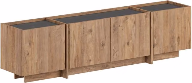 Mobile TV in legno "Lowen" - 180 x 35 x 46 cm - Pino Atlantico / Antracite