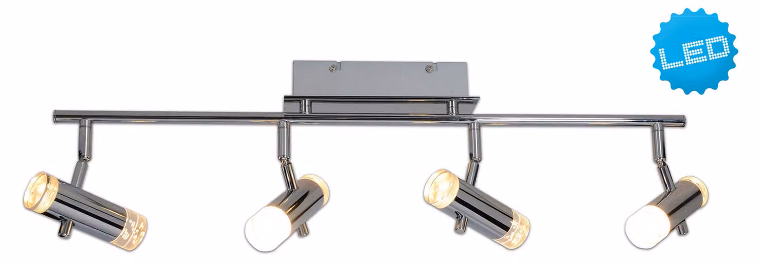Näve - Plafoniera LED 4, Garda, dimensioni: p: 17cm; l: 66cm; h: 8,5cm; 1246042