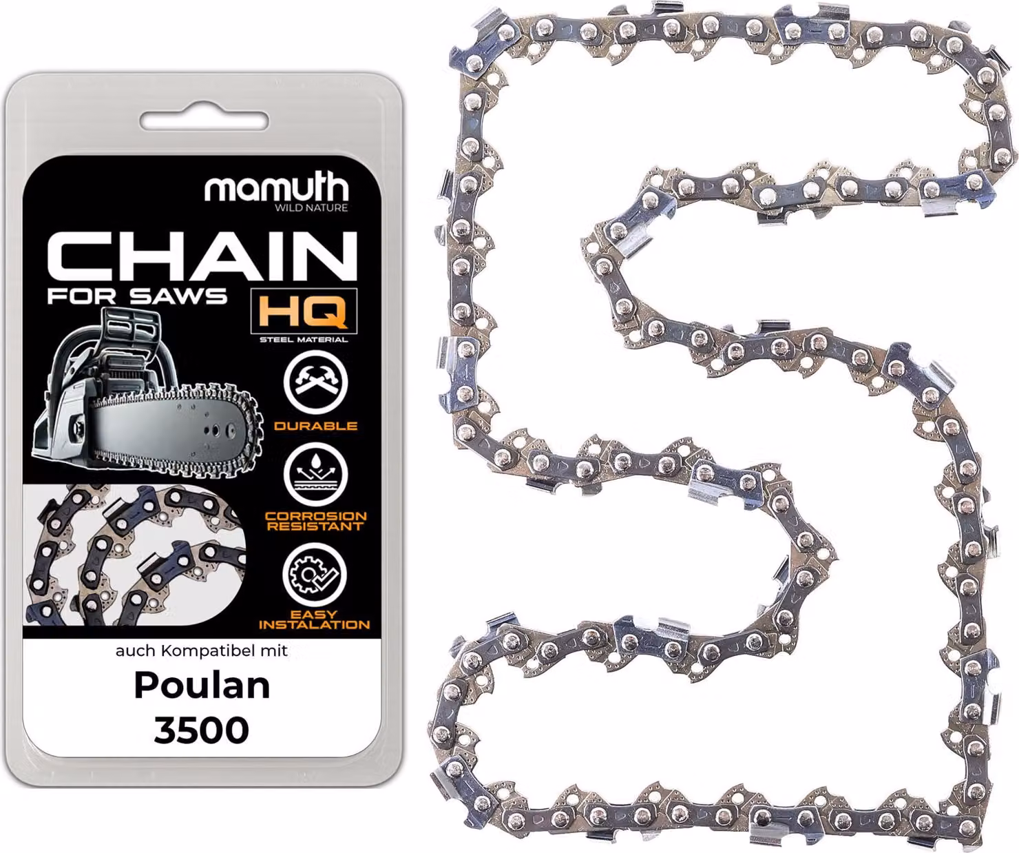 Catena da 40 cm 1,1 mm 3,8" 57TG per Poulan 3500