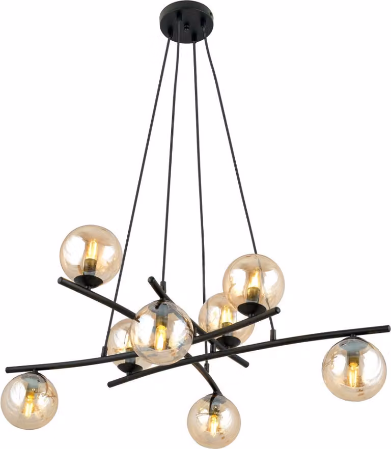 Lampada a sospensione a candelabro ESSA 8 MIODOWY Emibig 1204/8