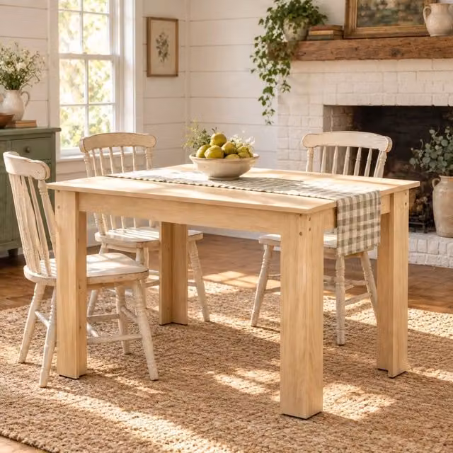 Tavolo da Pranzo in Rovere 120 x 69 cm in Truciolare per 4-6 Persone