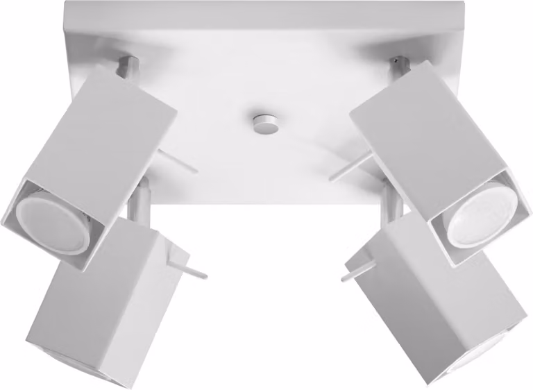 Lampada da soffitto BRAVEA bianca cromata 4xGU10x40W in metallo, dimensioni: 15x25x25 cm, IP20, Pure Lume