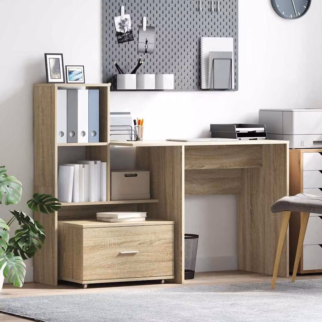 Maison Exclusive - Scrivania Rovere Sonoma 131,5 x 50 x 106,5 cm Legno multistrato