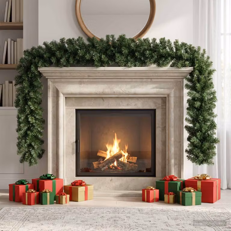 vidaXL Ghirlanda di Natale Verde 270 cm PVC