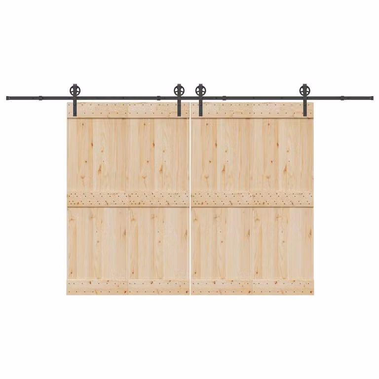 vidaXL Kit di Binari per Porte Scorrevoli in Acciaio Inox Nero Opaco