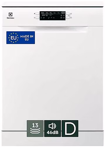 Lavastoviglie a libera installazione Electrolux ESA47300SW colore Bianco, Classe D, 13 coperti, L: 59,6 cm, A: 84,5 cm, P: 63,0 cm