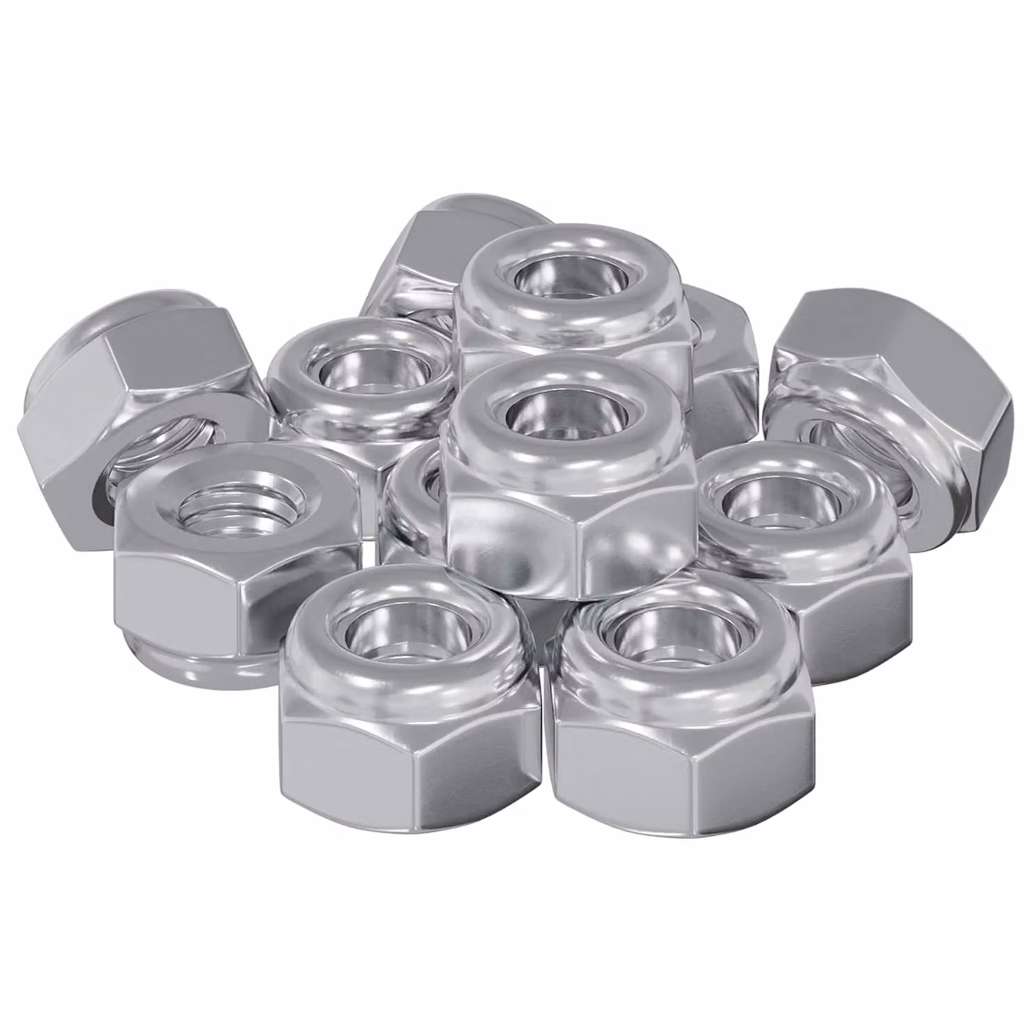 vidaXL Dado 12 pz Argento M6 x 10 mm Ferro