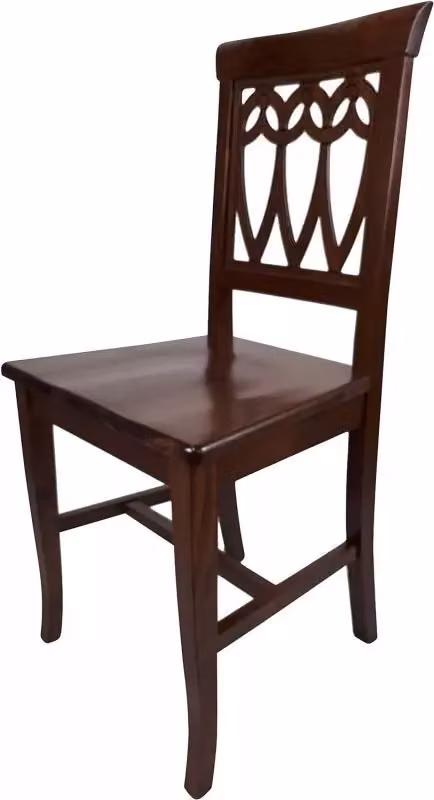 Sedia classica in legno di faggio color noce Mobili 2G L/P/H: 43 x 45 x 91 cm – 2