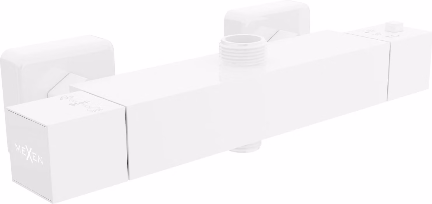 Mexen Cube miscelatore termostatico per doccia, bianco - 77250-20