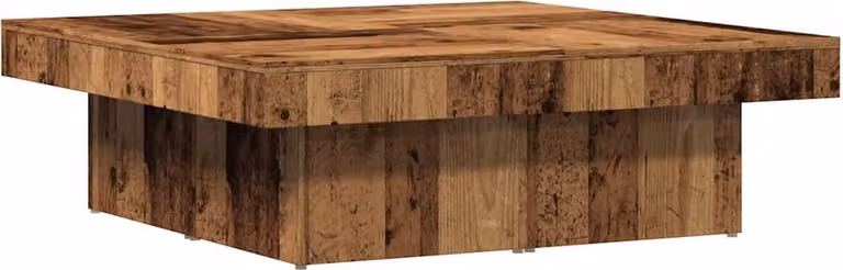 Tavolino da Salotto Legno Antico 90x90x28 cm in Truciolato