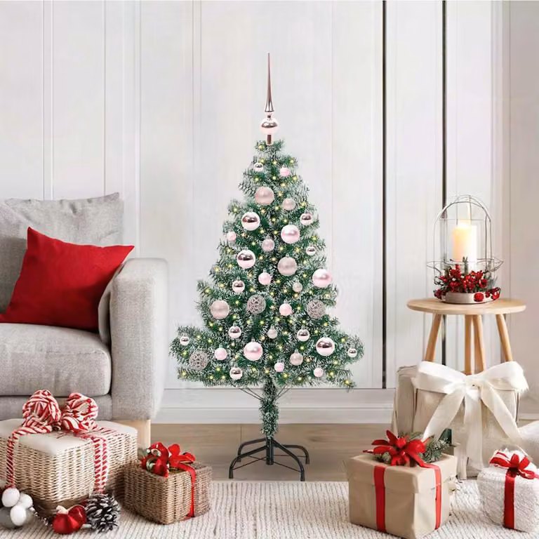 Maison Exclusive - Albero di Natale artificiale con effetto neve e luci LED, 120 cm
