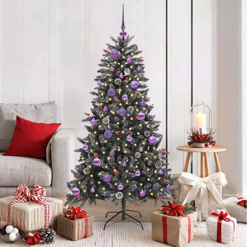 Maison Exclusive - Albero di Natale artificiale verde, 150 cm, in PVC, plastica e acciaio