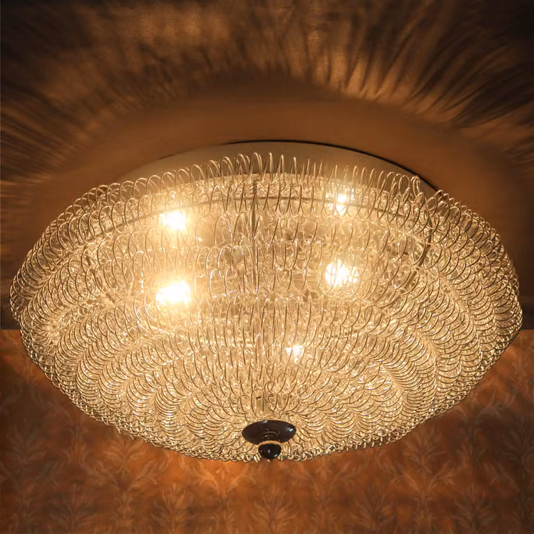 [lux.pro] Plafoniera (3 x base G9) (Ø: 37cm) plafoniera in rete metallica lampada apparecchio in metallo