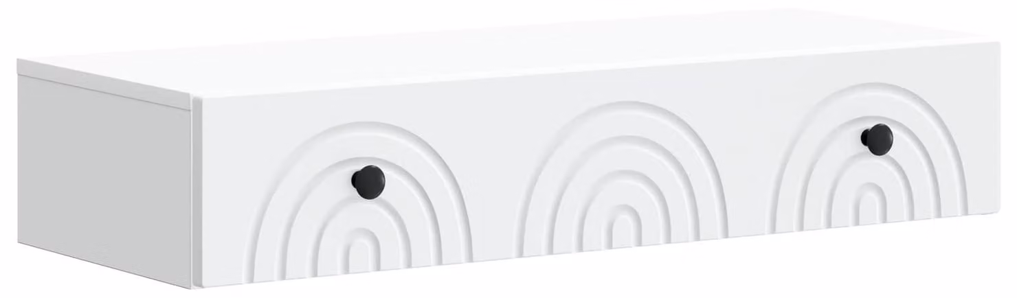 Tavolino da Parete Laterale Bianco 87,5 x 34,5 x 17 cm