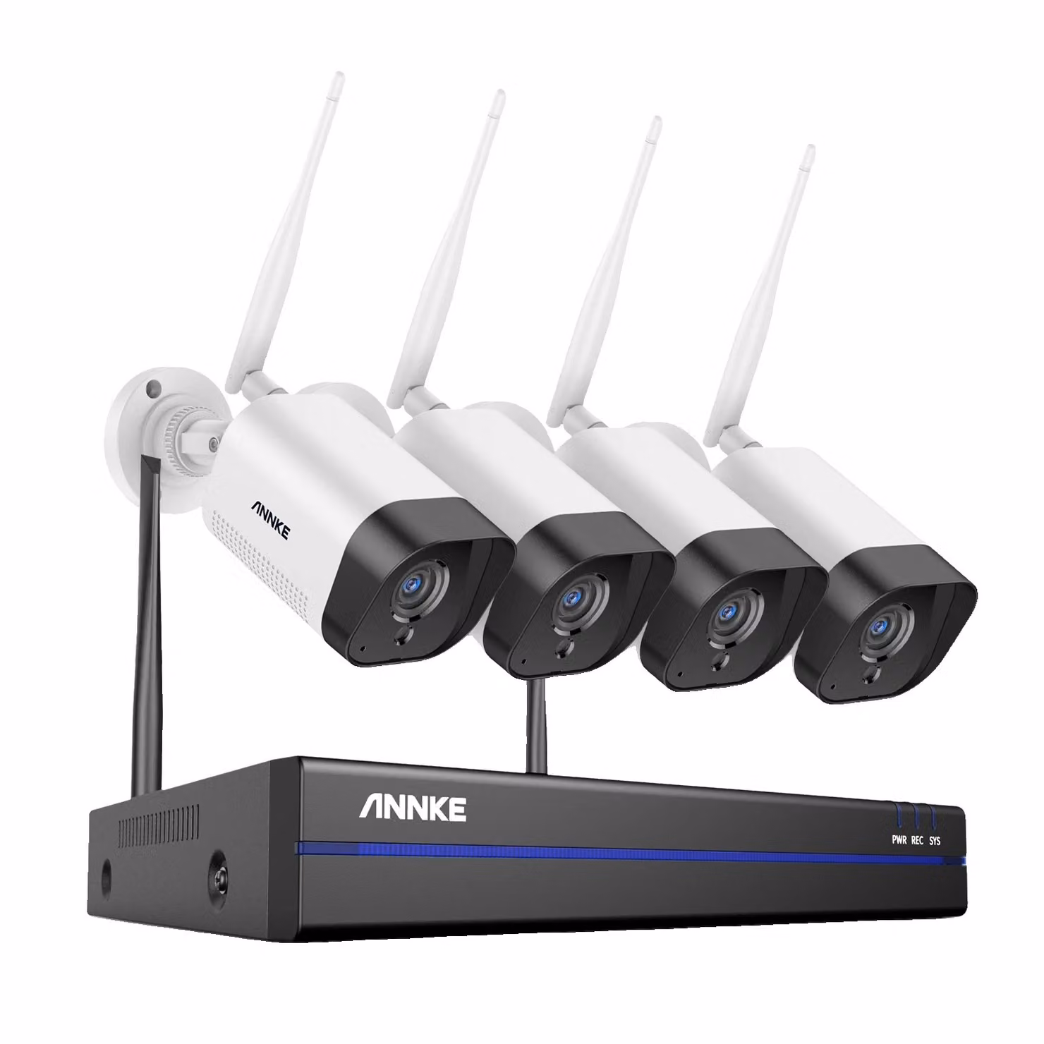 Sistema CCTV wireless, compressione H265+, audio bidirezionale, telecamera 8CH NVR 4 pz, 2T