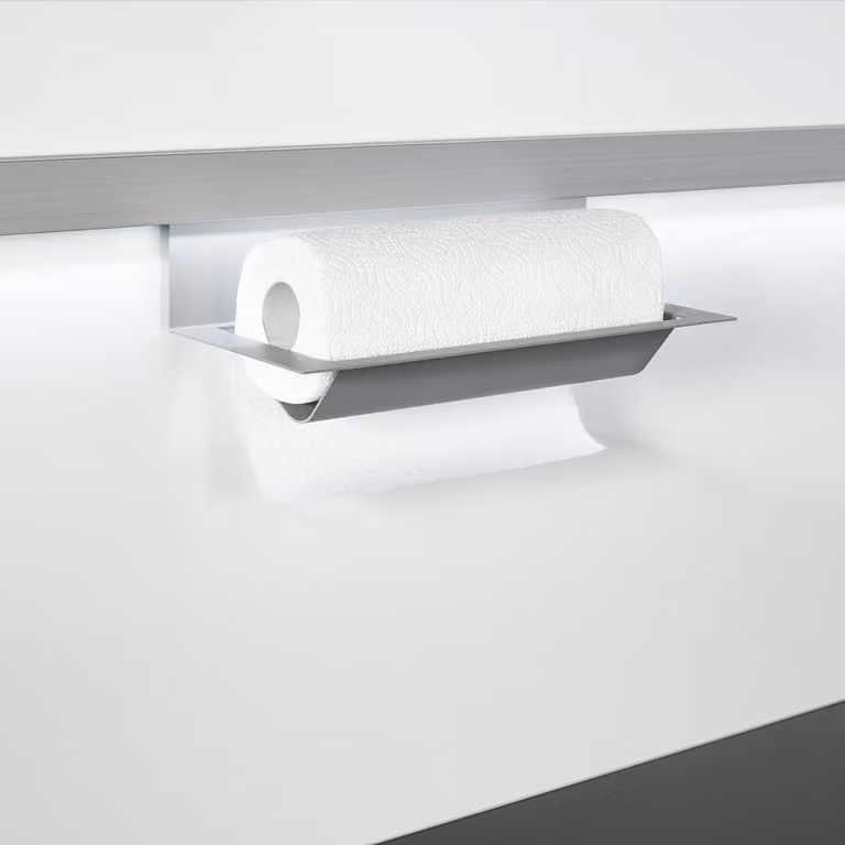 Naber, porta rotolo di carta Linero MosaiQ. Semplice, grigio titanio - Sistemi di ringhiere