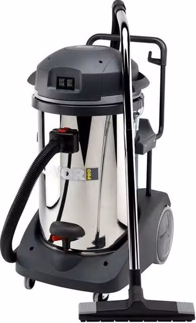 Aspirapolvere Industriale Lavor Domus IR 8.213.0501 Secco e Bagnato, Colore Alluminio Nero e Argento