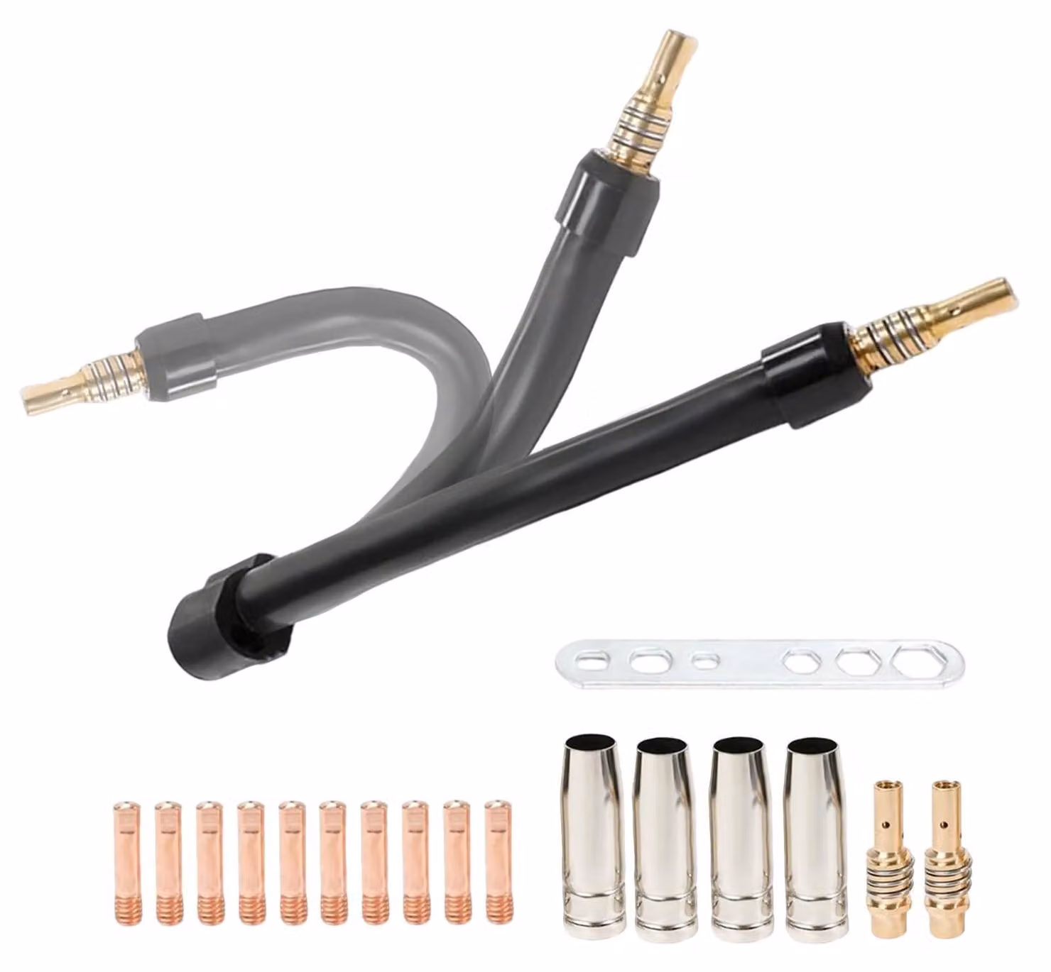 Solidchoice - Set di accessori per torcia di saldatura flessibile per saldatura MIG, composto da 18 pezzi