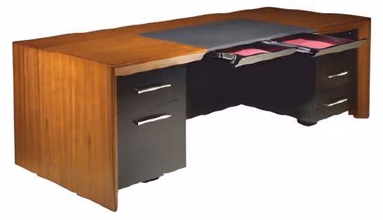 Bürotisch Braun Tisch Holz Modern Stil Rechteckig Arbeitszimmer Büro