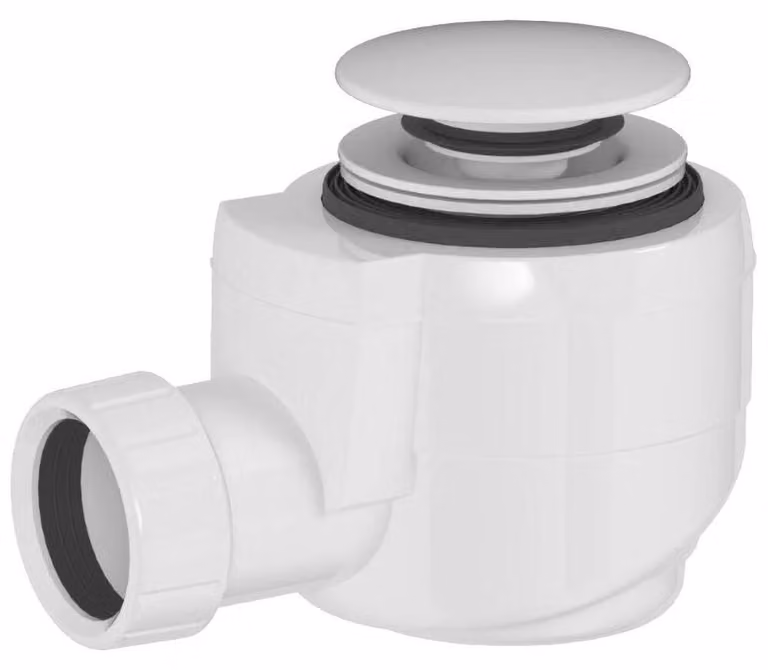 Scarico vasca DN40, clic-clac, bianco opaco