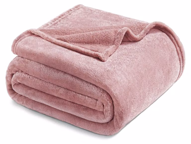 Coperta in flanella leggera, 220 x 240 cm, rosa