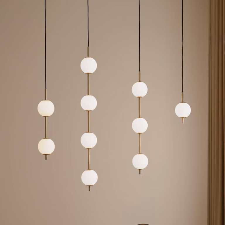UMAGE Lampada a sospensione Audrey, dimmerabile, Ottone / Oro, Soggiorno / Sala da pranzo, Metallo, Design, Lampada a sospensione
