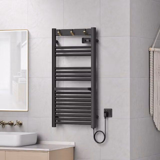 Scaldasalviette Elettrico pro.tec Uvdal Nero L: 105 cm, P: 50 cm, 500 W – 1