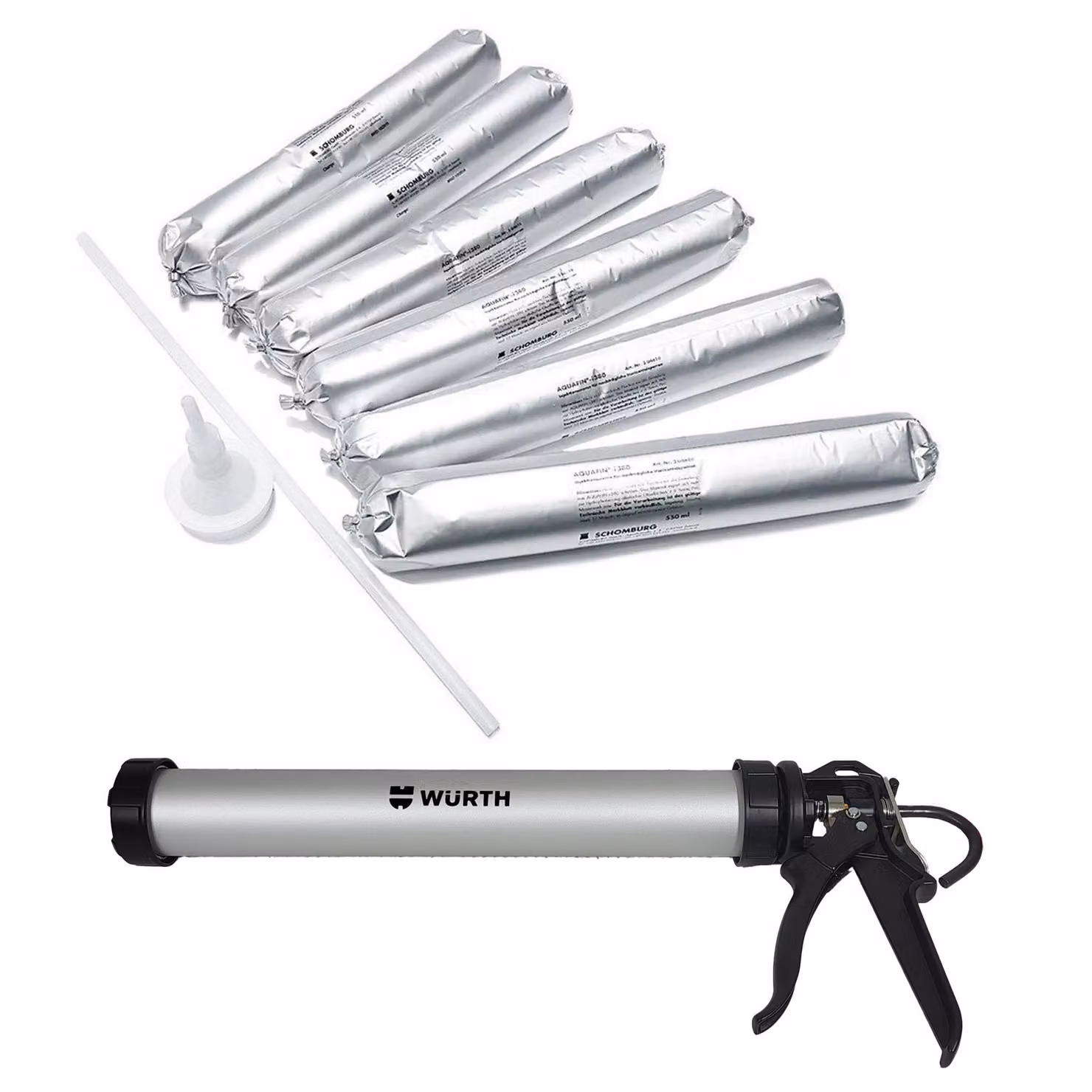 Set 6x SCHOMBURG Aquafin I380 6x550ML + siringa Impermeabilizzazione cantina Barriera orizzontale