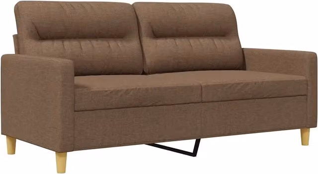 Divano | Divano da soggiorno | Sofa a 2 Posti Marrone 140 cm in Tessuto