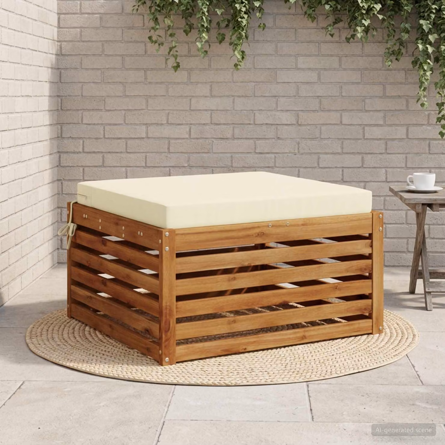 Cuscino per sedia vidaXL SOEST in poliestere con rivestimento lavabile e resistente ai raggi UV, beige