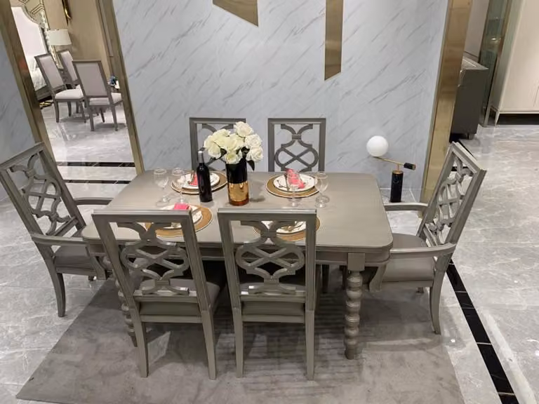 Esszimmer Garnitur Tisch Stuhl Hocker Essgarnitur Stühle Set 6tlg Antik Stil