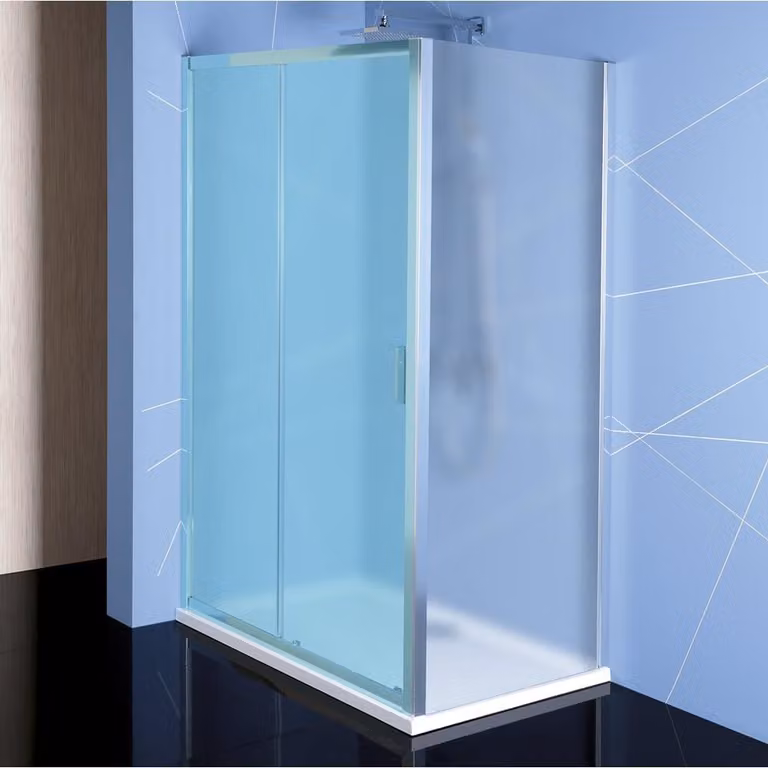 Polysan Easy Line - Parete doccia laterale 800 mm, vetro Brick EL3238