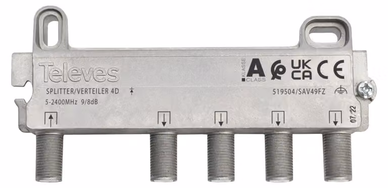 Televes SAV49FZ Distributore a 4 vie 5-2400 MHz VD: 8dB (519504)